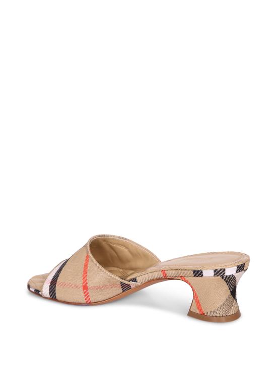 26SS 버버리 체크 패치 뮬 8119523 B9368 Beige - BURBERRY