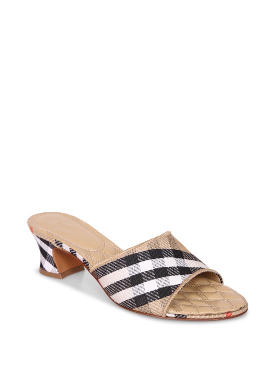 26SS 버버리 체크 패치 뮬 8119523 B9368 Beige - BURBERRY