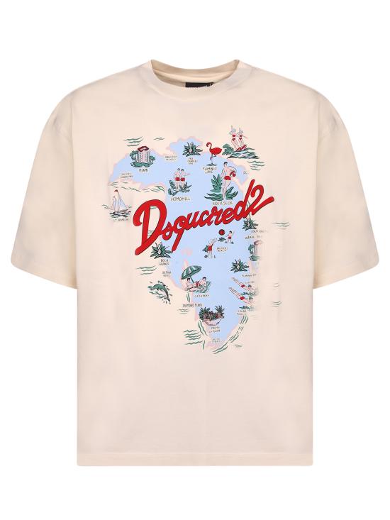 26SS 디스퀘어드2 반팔 티셔츠 S71GD1643 D20020 103 White