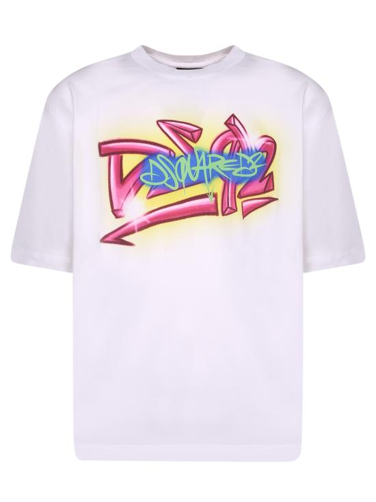 26SS 디스퀘어드2 반팔 티셔츠 S71GD1652 D20033 100 White