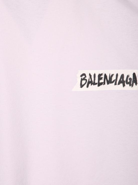 26SS 발렌시아가 마스킹 테이프 티셔츠 미디움 핏 764235 TTVL6 9012 White - BALENCIAGA