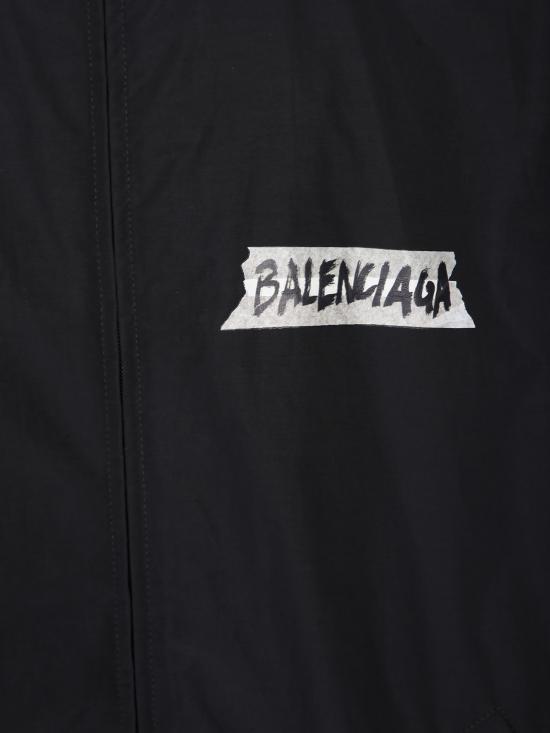 26SS 발렌시아가 마스킹 테이프 미디엄 핏 트랙수트 재킷 857713 TPQ38 1000 Black - BALENCIAGA