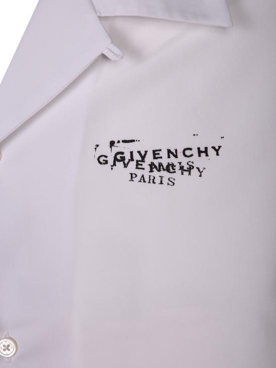  지방시 반팔 셔츠 BM618F 1YJQ 100 White - GIVENCHY
