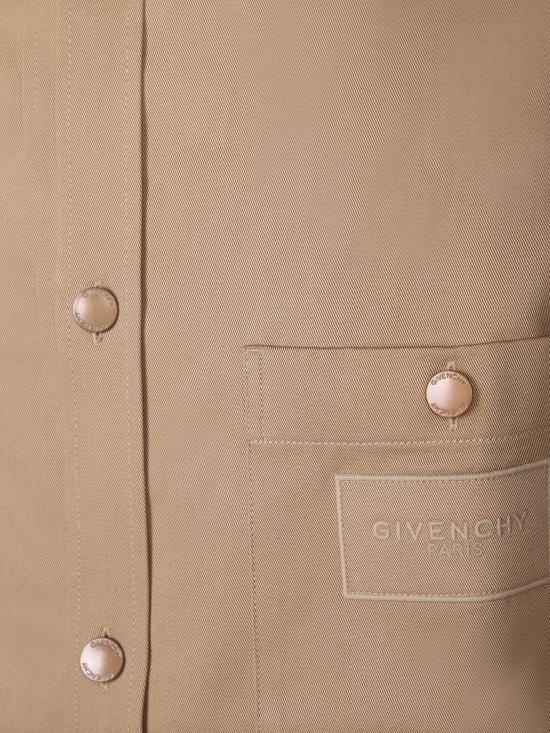  지방시 반팔 셔츠 BM6183 15XZ 250 Beige - GIVENCHY