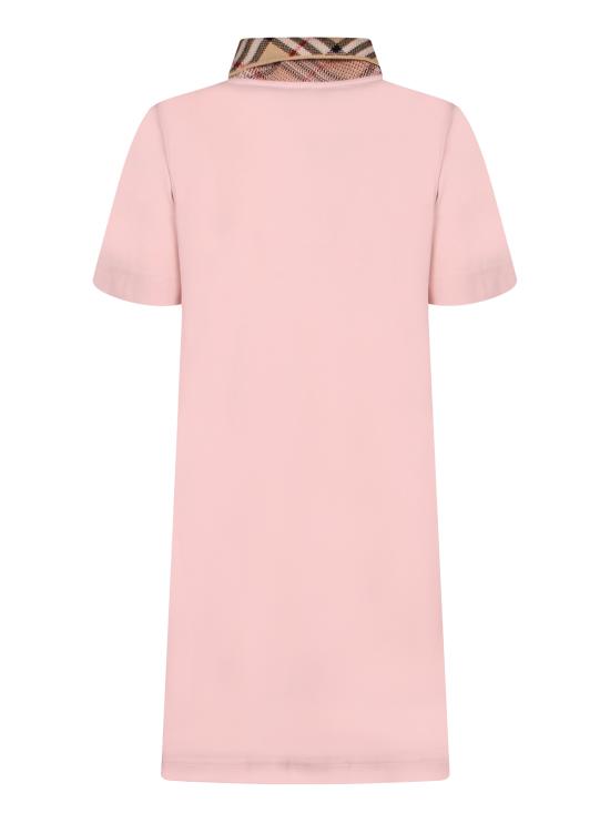 26SS 버버리 체크 칼라 코튼 폴로 셔츠 8118956 C2989 Pink - BURBERRY