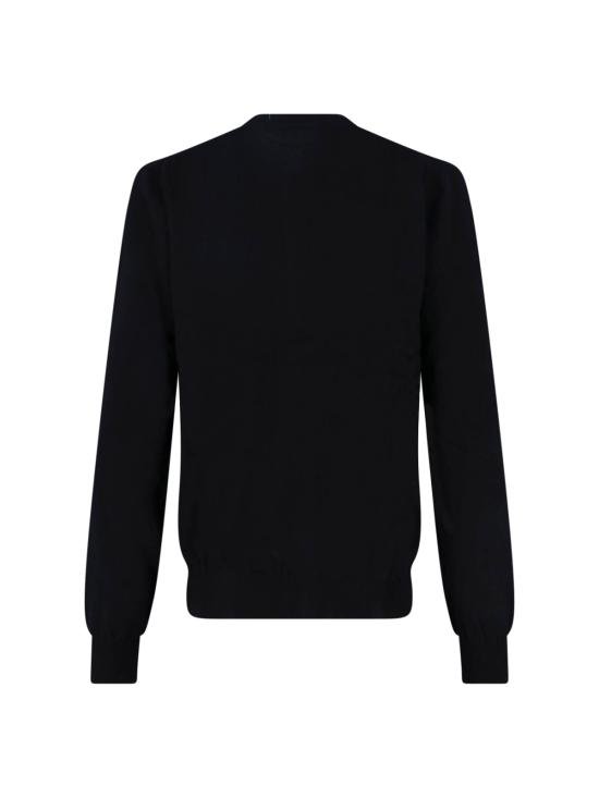 25FW 꼼데가르송 플레이 레드 하트 x 라인스톤 라운드 넥 가디건 AX N802 051 Black - COMME DES GARCONS