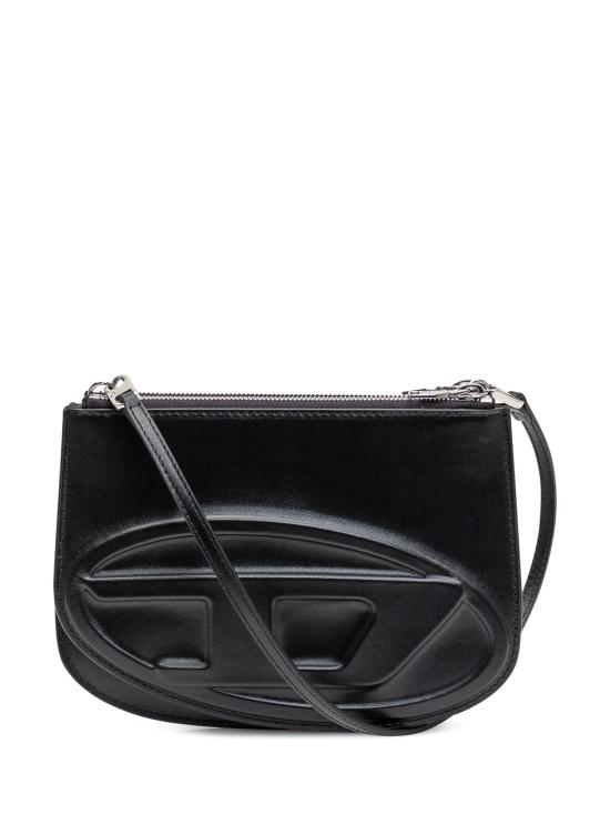 26SS 디젤 1DR 트윈-더블-파우치 프린티드 레더 숄더백 X10330PR818 T8013 NERO