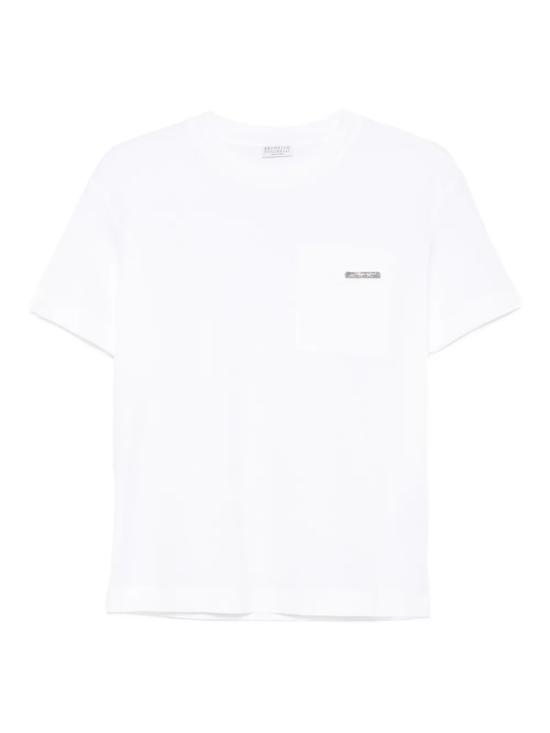 26SS 브루넬로 쿠치넬리 반팔 티셔츠 M0T81EC710C6159 White