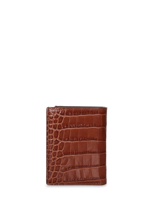 26SS 톰포드 크로커다일 엠보스드 레더 폴디드 카드 홀더 Y0417 LCL439S EBN Beige - TOMFORD