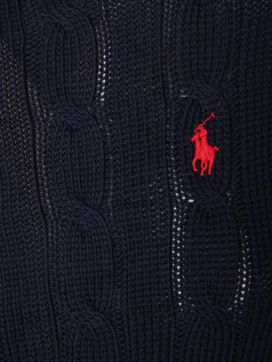  폴로 랄프로렌 폴로 자수 케이블 니트 스웨터  211971869 008 Blue - POLO RALPH LAUREN