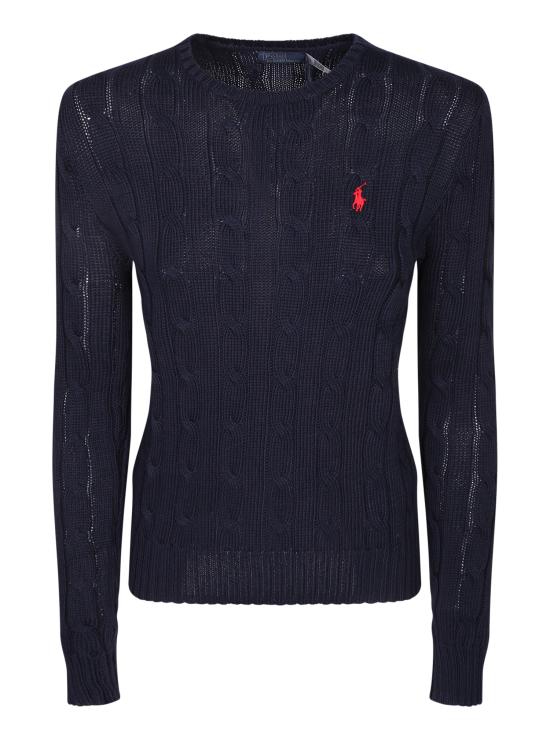  폴로 랄프로렌 폴로 자수 케이블 니트 스웨터  211971869 008 Blue