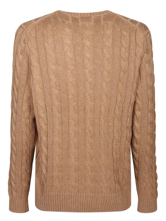  폴로 랄프로렌 로고 자수 케이블 니트 스웨터 710775885 014 Beige - POLO RALPH LAUREN