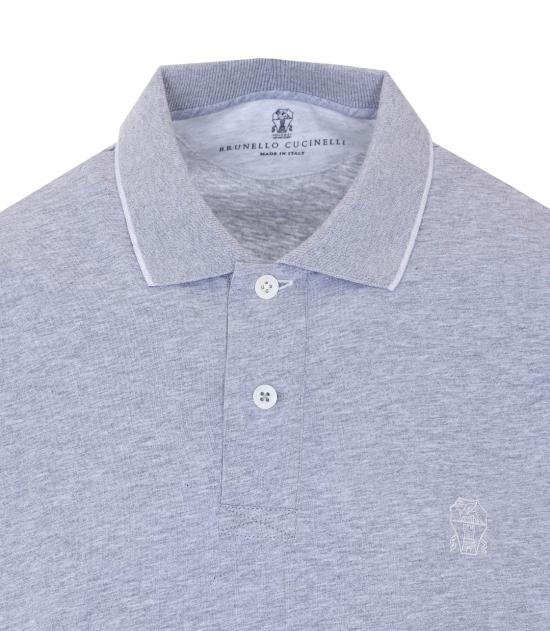 26SS 브루넬로 쿠치넬리 폴로 티셔츠 M0B139779G CQ087 Grey - BRUNELLO CUCINELLI