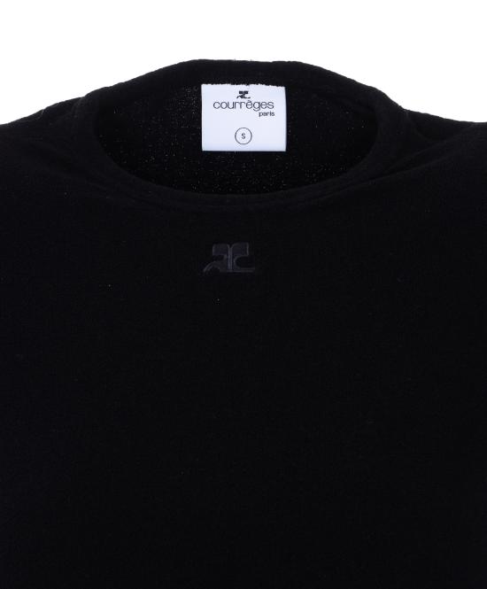 26SS 쿠레쥬 반팔 티셔츠 126JTS239JS0264 9999 Black - COURREGES