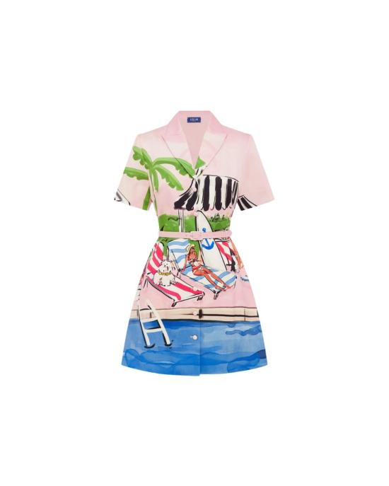  레오 린 숏 원피스 브리짓 미니 드레스 리비에라 프린트