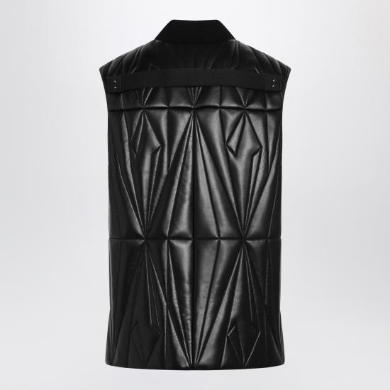26SS 릭오웬스 몽클레어 가죽 자켓 MU01F1A10M8116 Black - RICK OWENS MONCLER