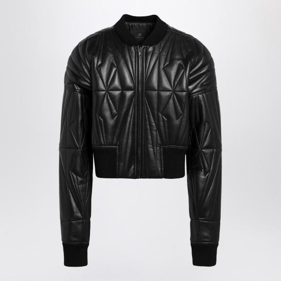 26SS 릭오웬스 몽클레어 가죽 자켓 MU01F1A11M8116 Black