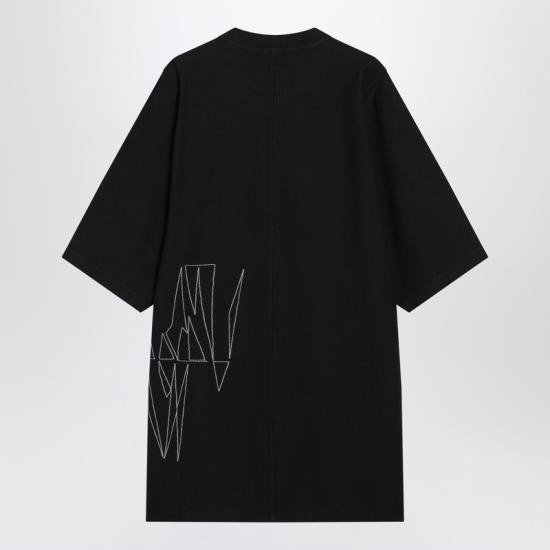 26SS 릭오웬스 몽클레어 반팔 티셔츠 MU01F8C0489B7R Black - RICK OWENS MONCLER