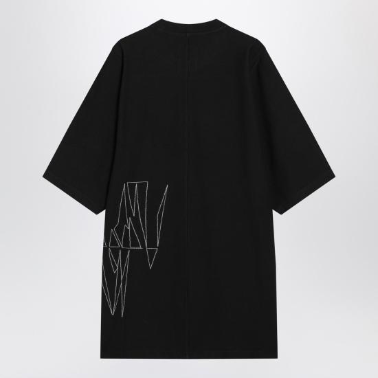 26SS 릭오웬스 몽클레어 반팔 티셔츠 MU01F8C0489B7R Black - RICK OWENS MONCLER