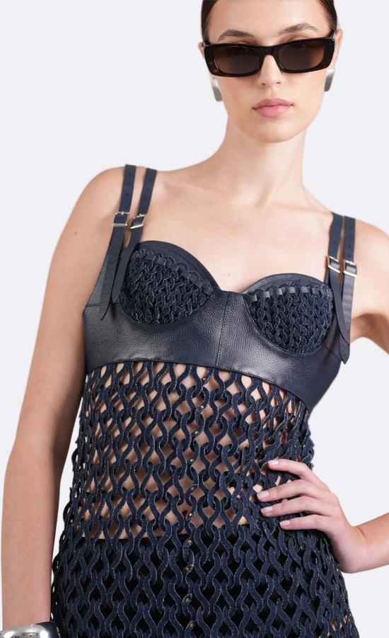  논살란트 레이블 데님 팬츠 논챌런트 라벨 마리아 드레스 데님 - NONCHALANT LABEL