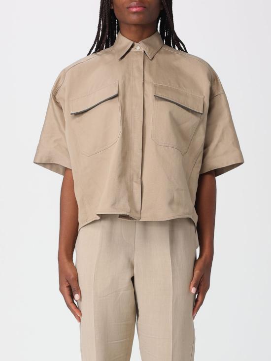 26SS 브루넬로 쿠치넬리 셔츠 ML597EM906 C631 Beige