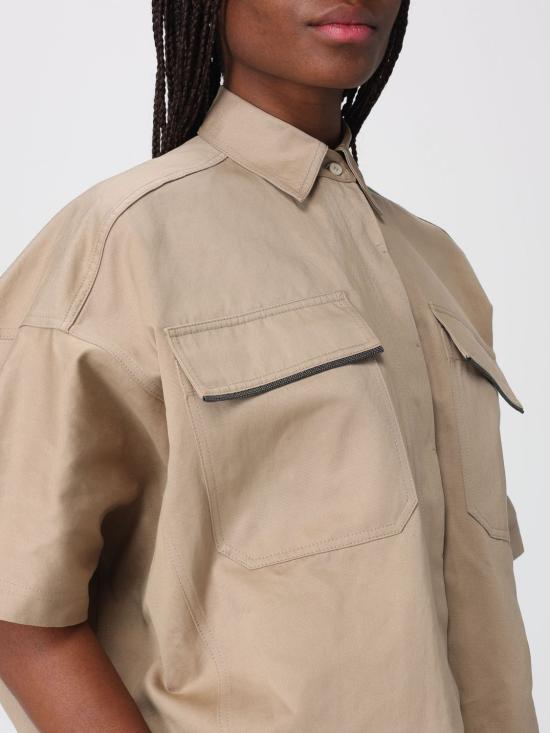 26SS 브루넬로 쿠치넬리 셔츠 ML597EM906 C631 Beige - BRUNELLO CUCINELLI