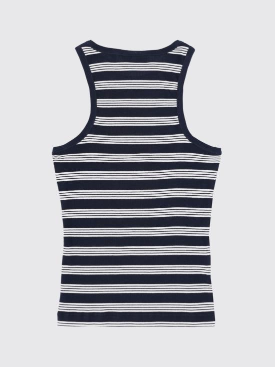26SS 가니 스트라이프 립 탱크탑 A1050049 683 Blue - GANNI