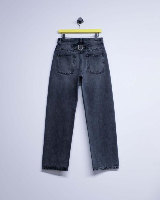  로에베 데님 팬츠 블랙 데님 버클백 진 - LOEWE