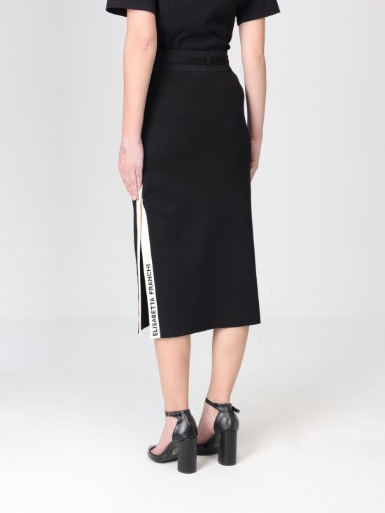 26SS 엘리자베타프랜치 미디 스커트 GK27S61E2 685 Black - ELISABETTA FRANCHI