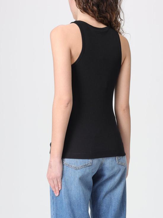 26SS 가니 코튼 립 탱크 탑 T3898 099 Black - GANNI