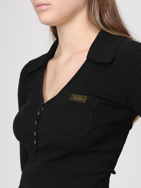 26SS 엘리자베타프랜치 폴로 티셔츠 MK86B61E2 110 Black - ELISABETTA FRANCHI