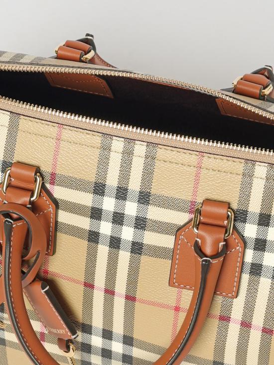 26SS 버버리 미디엄 체크 볼링 백 8119049 Beige - BURBERRY