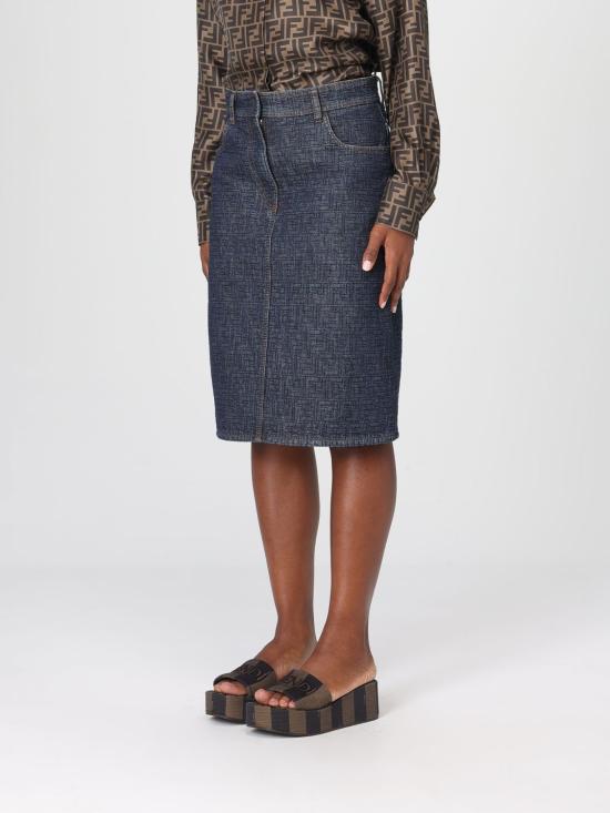 26SS 펜디 데님 스커트 FLQ604AW82 F1UKI Blue - FENDI