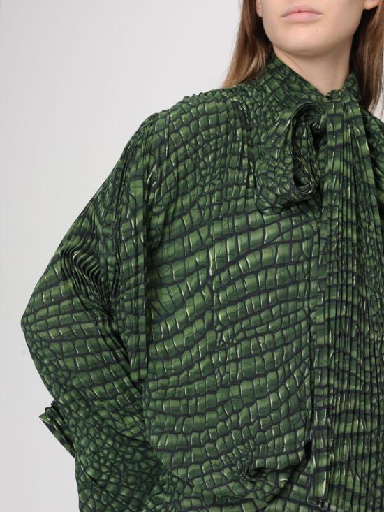 25SS 발렌시아가 롱 원피스 814149TRLC9 3001 Green - BALENCIAGA