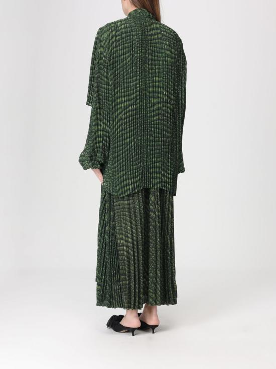 25SS 발렌시아가 롱 원피스 814149TRLC9 3001 Green - BALENCIAGA