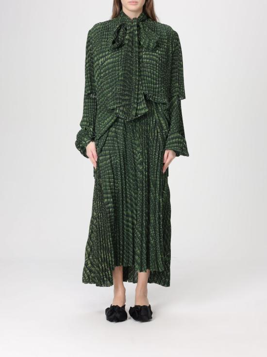 25SS 발렌시아가 롱 원피스 814149TRLC9 3001 Green