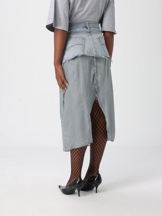 25SS 발렌시아가 데님 스커트 831721 TSW82 4200 Gnawed Blue - BALENCIAGA