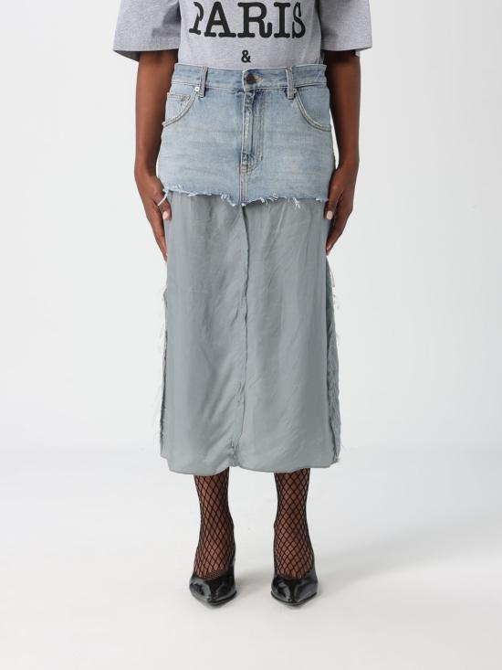 25SS 발렌시아가 데님 스커트 831721 TSW82 4200 Gnawed Blue