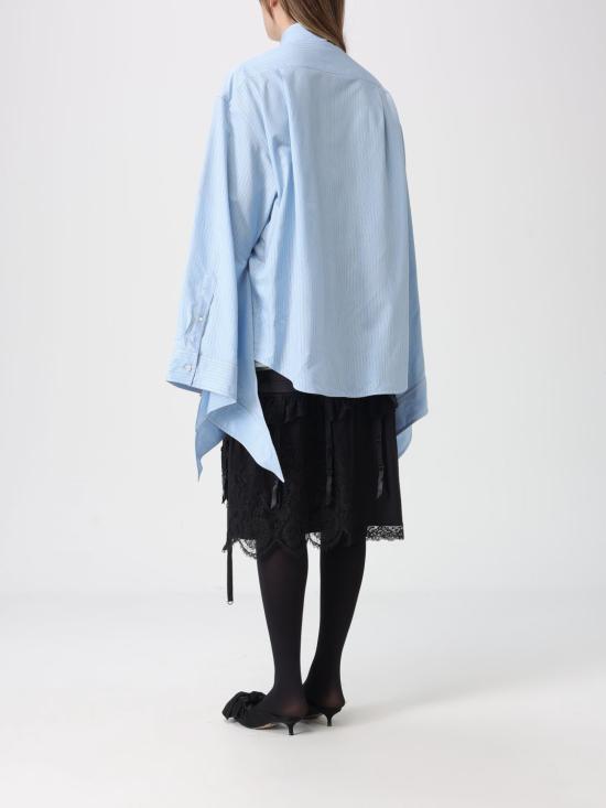 25SS 발렌시아가 노티드 커프 블라우스 830990 TSO25 3965 Gnawed Blue - BALENCIAGA