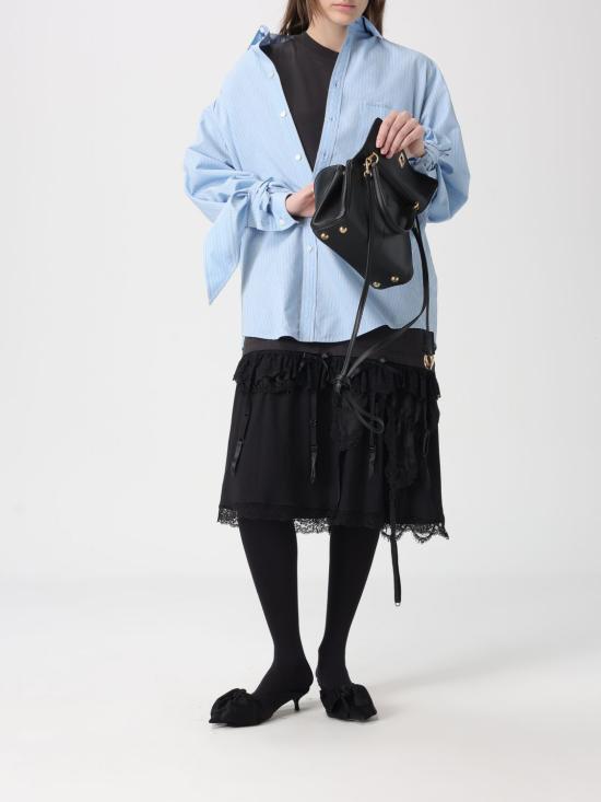25SS 발렌시아가 노티드 커프 블라우스 830990 TSO25 3965 Gnawed Blue - BALENCIAGA