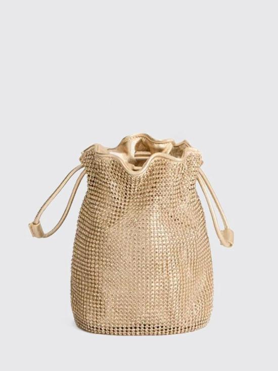 26SS 안야힌드마치 아이즈 크리스탈 드로스트링 파우치 205030 Gold - ANYA HINDMARCH
