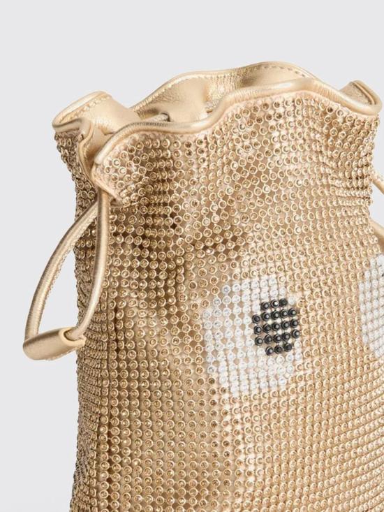 26SS 안야힌드마치 아이즈 크리스탈 드로스트링 파우치 205030 Gold - ANYA HINDMARCH
