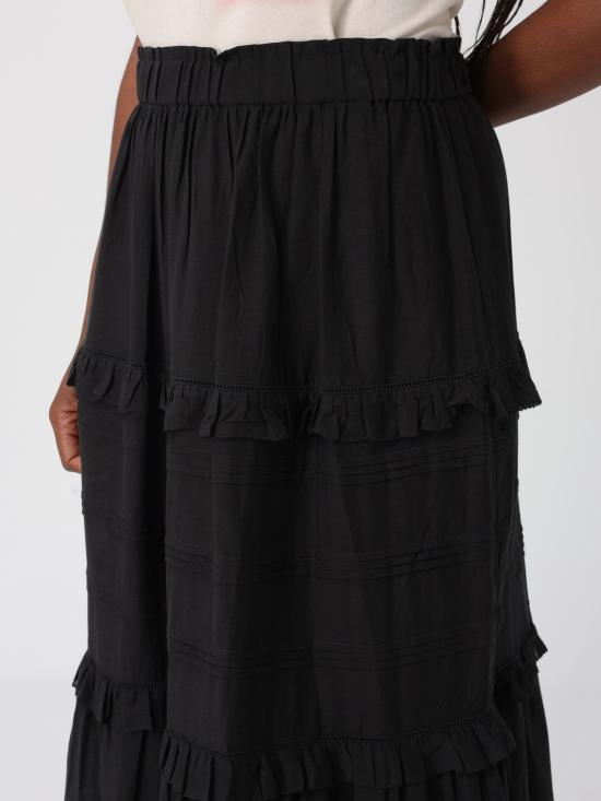 26SS 이자벨마랑에뚜왈 롱 스커트 JU0451FBB3J04E 01BK Black - ISABEL MARANT ETOILE