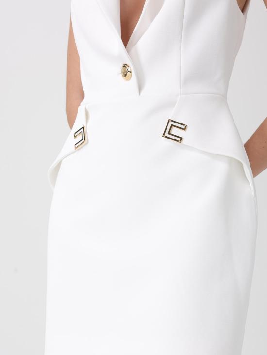 26SS 엘리자베타프랜치 롱 원피스 AB92461E2 360 Ivory - ELISABETTA FRANCHI