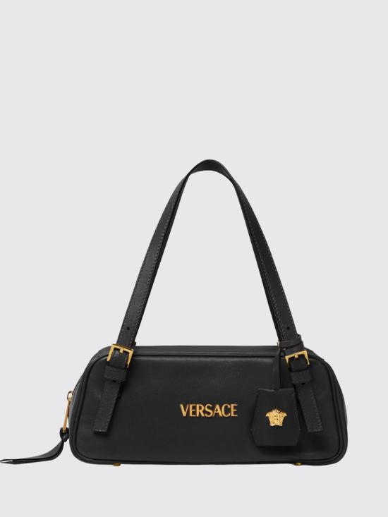 26SS 베르사체 VERSACE TAG 나파 볼링백 10157921A13171 1B00V Black