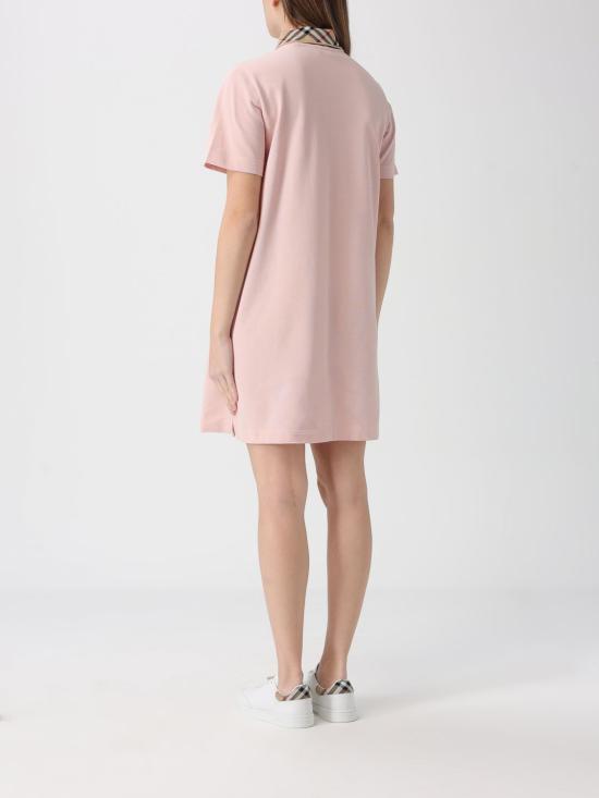 26SS 버버리 체크 칼라 코튼 폴로 셔츠 8118956 Lilac - BURBERRY