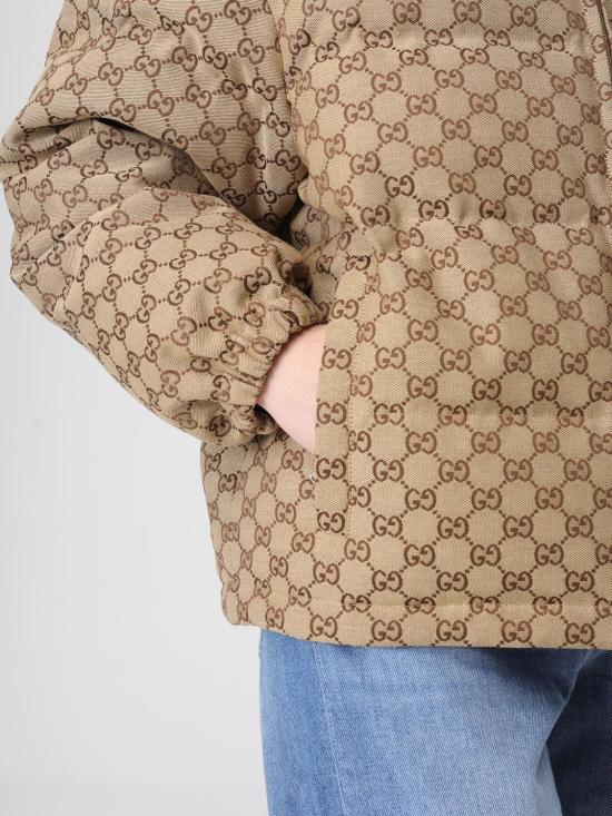 25FW 구찌 GG 캔버스 봄버 자켓 797451Z9ABA 2184 Camel - GUCCI