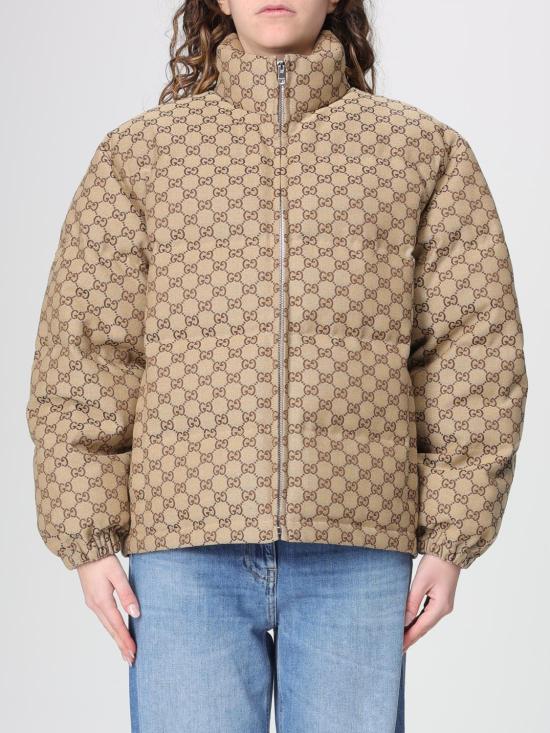 25FW 구찌 GG 캔버스 봄버 자켓 797451Z9ABA 2184 Camel