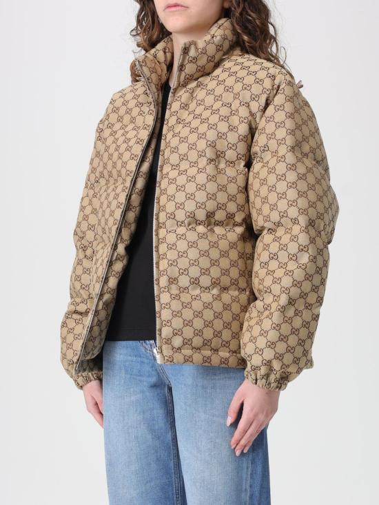 25FW 구찌 GG 캔버스 봄버 자켓 797451Z9ABA 2184 Camel - GUCCI