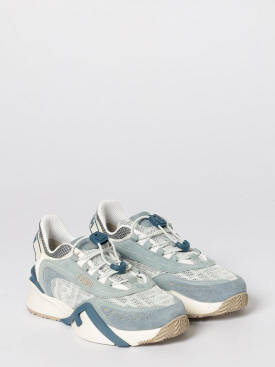 26SS 펜디 플로우 스웨이드 로우탑 8E8620AYF9 F1TYX Gnawed Blue - FENDI